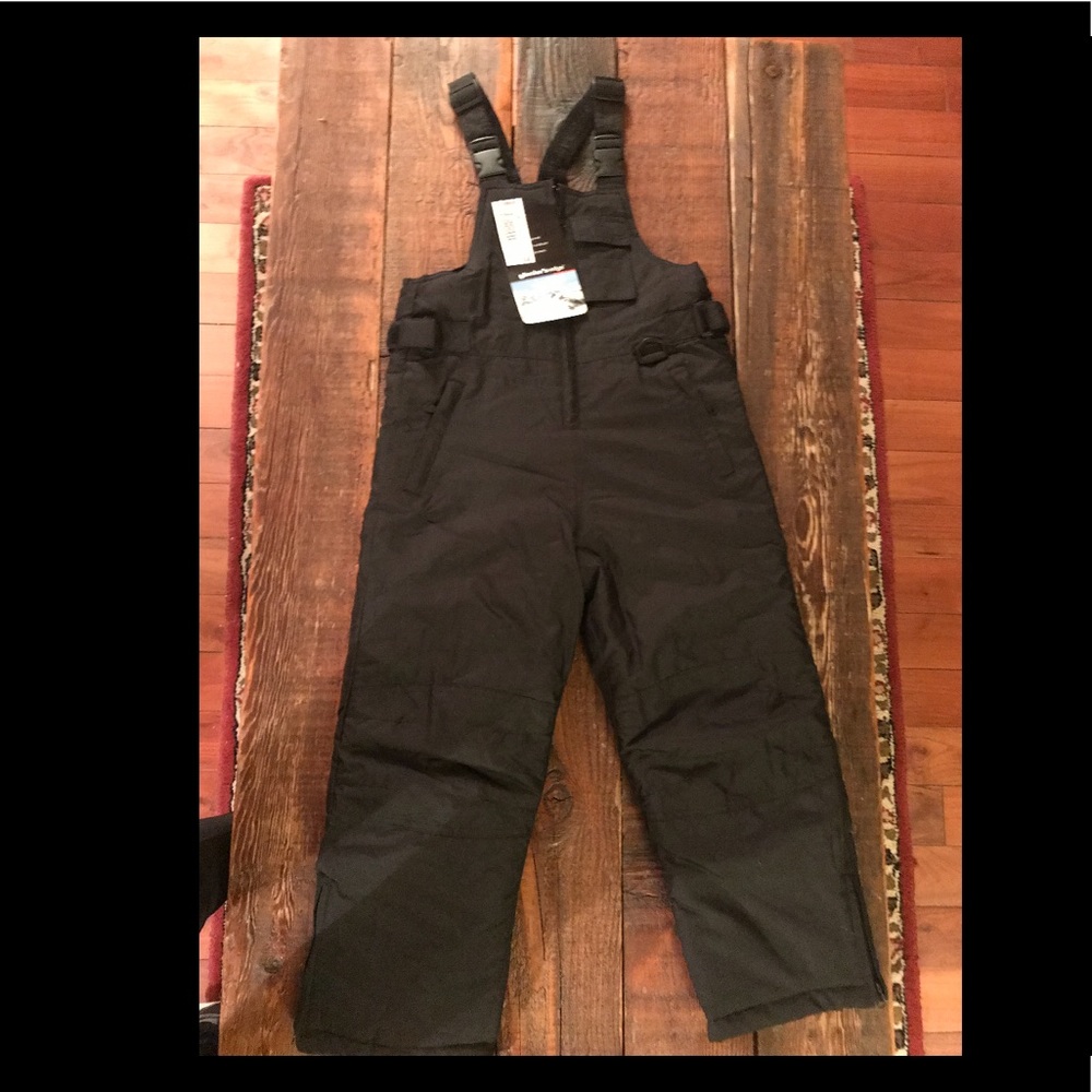Black NWT Glaciers Edge Snow Bib 6/7 Large